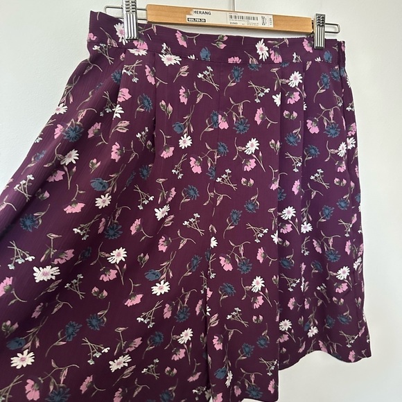 Vintage Shorts Northern Traditions Flowy Floral Purple Festival Spring Coachella - Picture 4 of 11